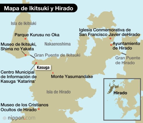Mapa de Ikitsuki y Hirado