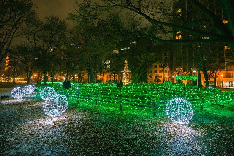 La iluminación blanca de Sapporo: el romanticismo de la ciudad invernal