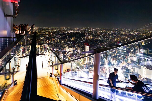 Les lumières de la ville s’étendent à perte de vue.