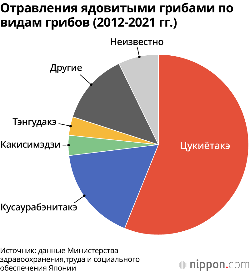Осторожно, ядовитые грибы! 820 пищевых отравлений и 3 смерти в Японии за последние 10 лет