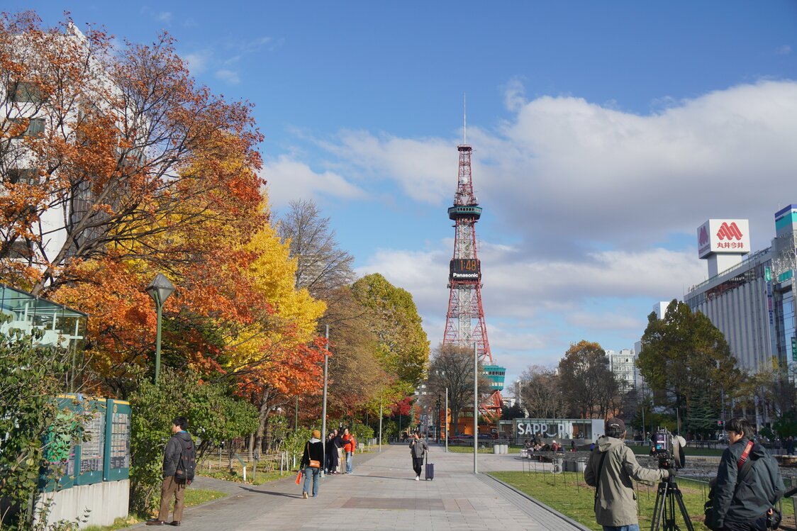 大通公園からさっぽろテレビ塔を望む