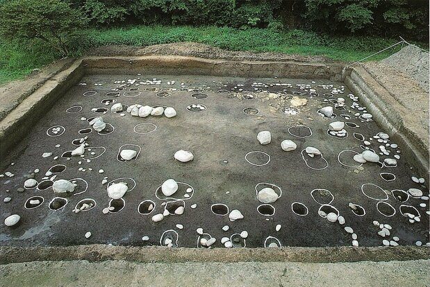 Le site archéologique du pavillon Yakushi. (Avec l'aimable autorisation du conseil éducatif de Kamakura)