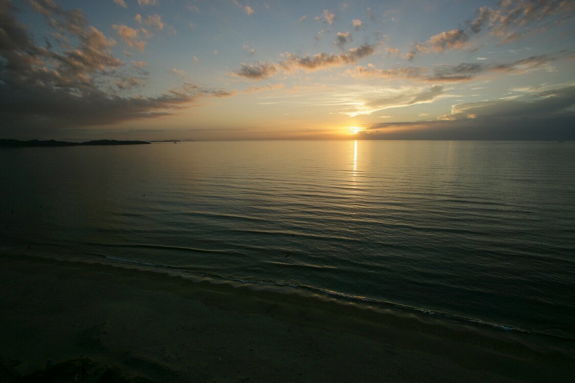 Coucher de soleil sur la mer de Genkai