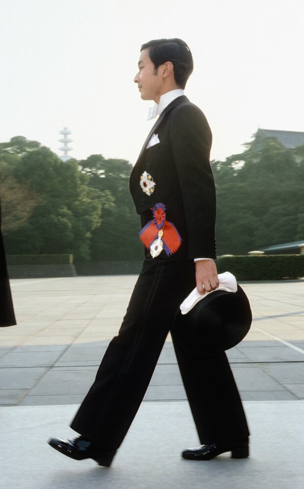 1980年2月23日　大勲位菊花大綬章を付けた浩宮さま（時事）