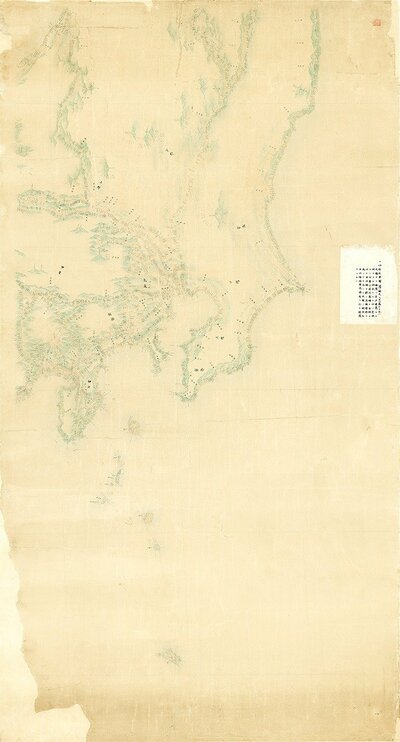 Inō’s map of the Kantō region, part of an eight-map series covering Japan drawn to 1:210,000 scale. (Courtesy of the Geospatial Information Authority of Japan)