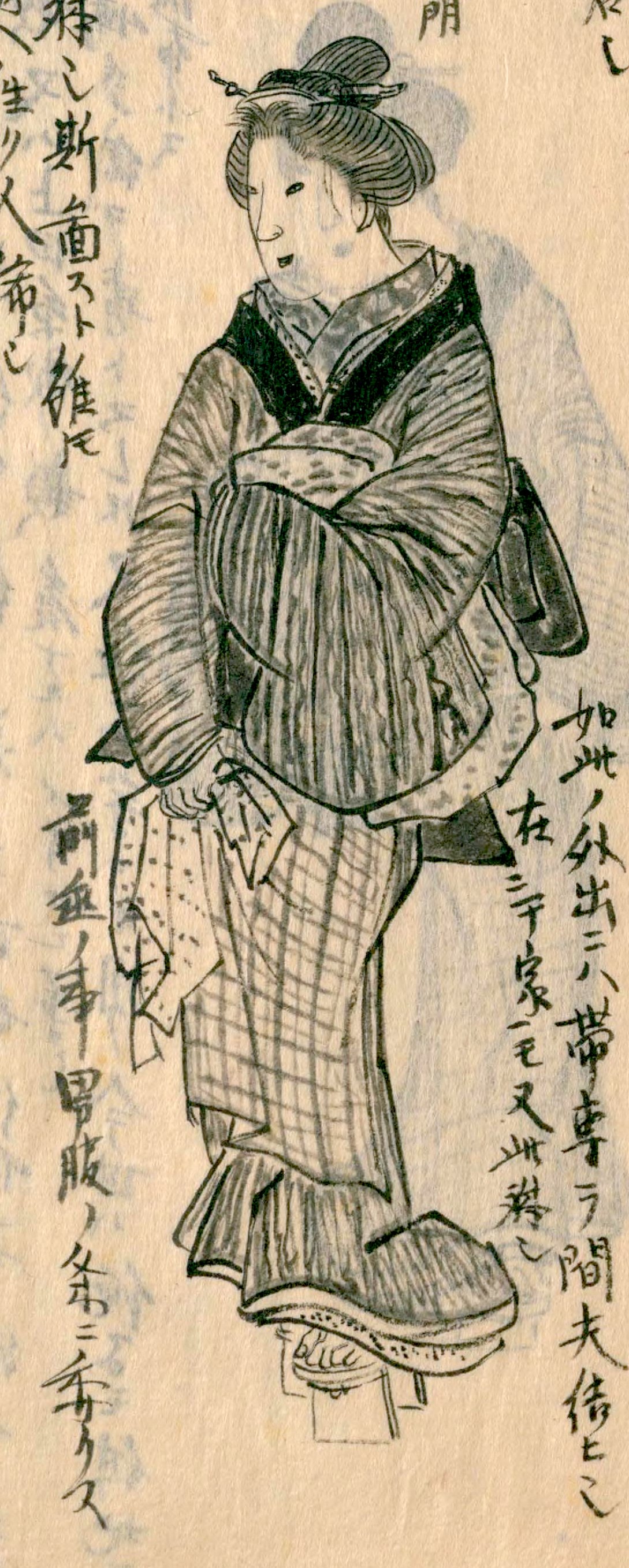 「江戸小戸婦人、褻ノ紛」（守貞漫稿）
