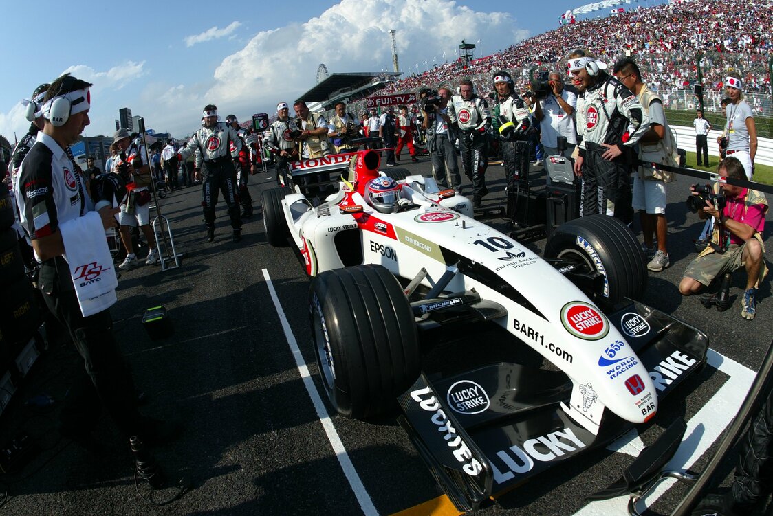 B·A·Rホンダに所属した2004年は、F1アメリカGPで日本人最高位タイとなる3位表彰台を獲得　写真：松本浩明