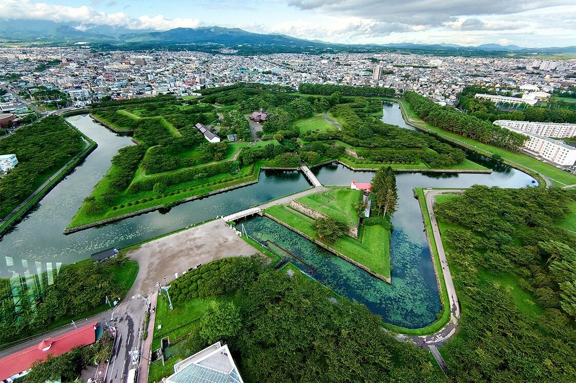 从五棱郭塔上俯瞰五棱郭公园 ©李琴峰