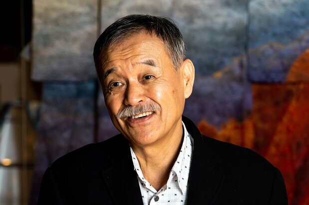Miyahara Sakuo, presidente honorífico del Museo de Arte Kubota Itchiku y discípulo del artista durante los últimos 25 años de la vida de este.