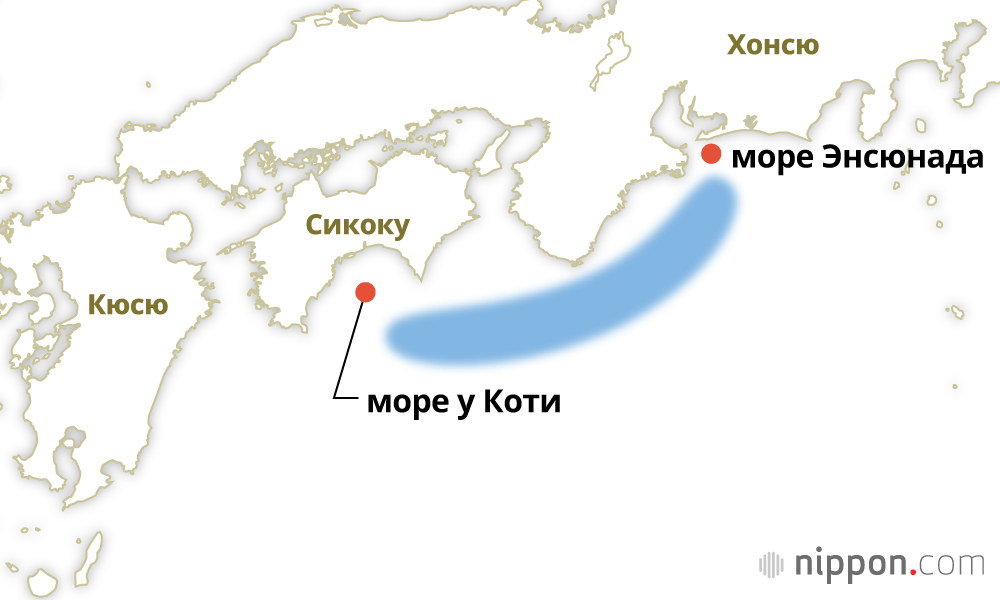 Сверхмощные землетрясения в Нанкайском жёлобе возле Токио, повторяющиеся каждые 100-150 лет