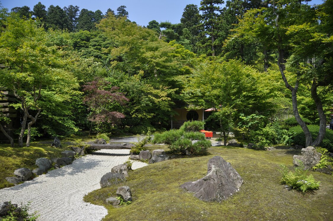 雲外天地の庭。境内には他にも3つの庭園がある