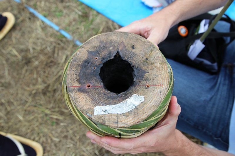 Burn marks left on a spent engine.