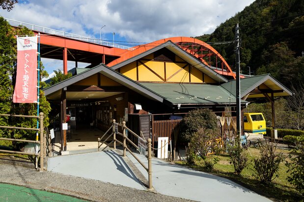The trolley train station also houses the attraction’s ticket office.
