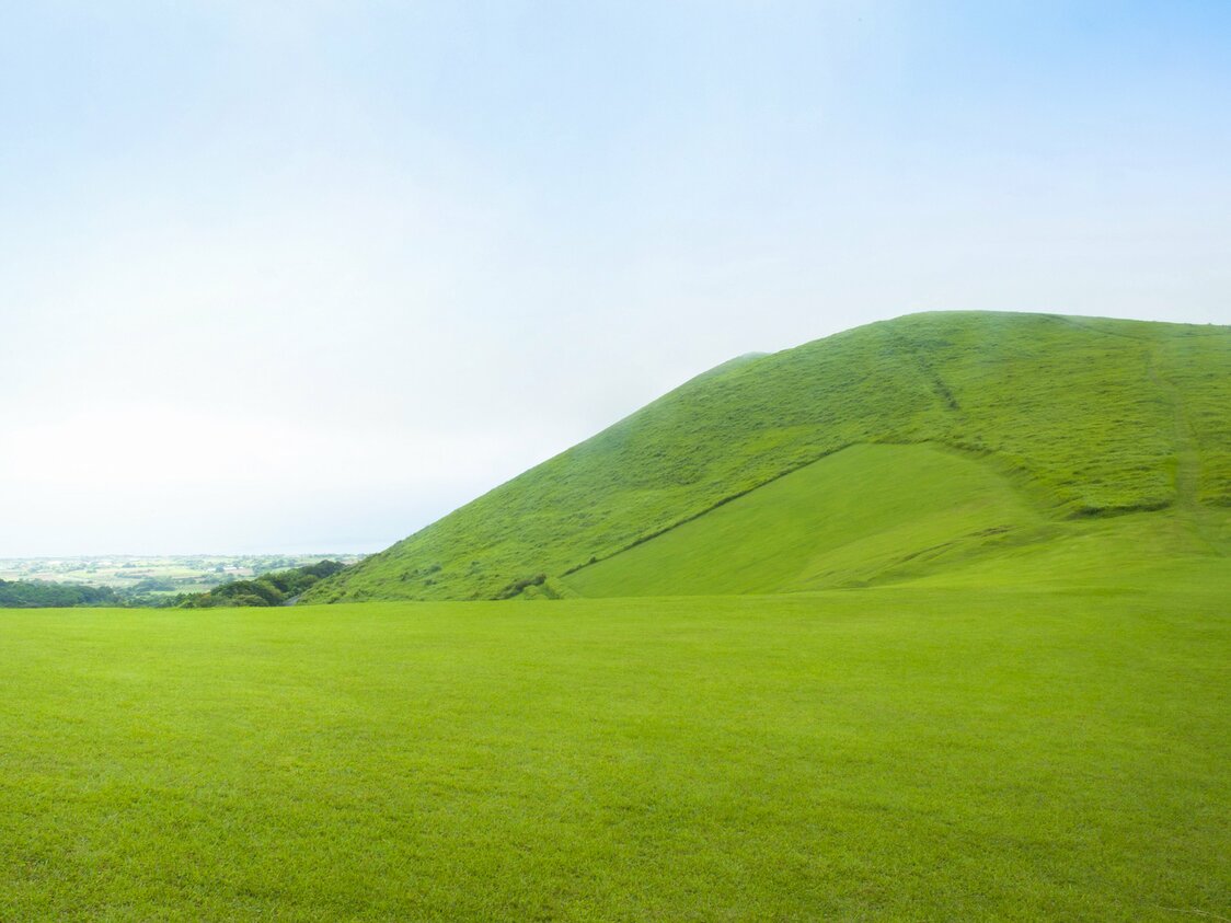 Ondake volcano—more of a grassy knoll than a rocky peak—is 15 minutes by car from Fukue Airport.