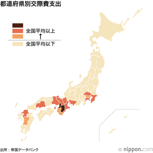 都道府県別交際費支出