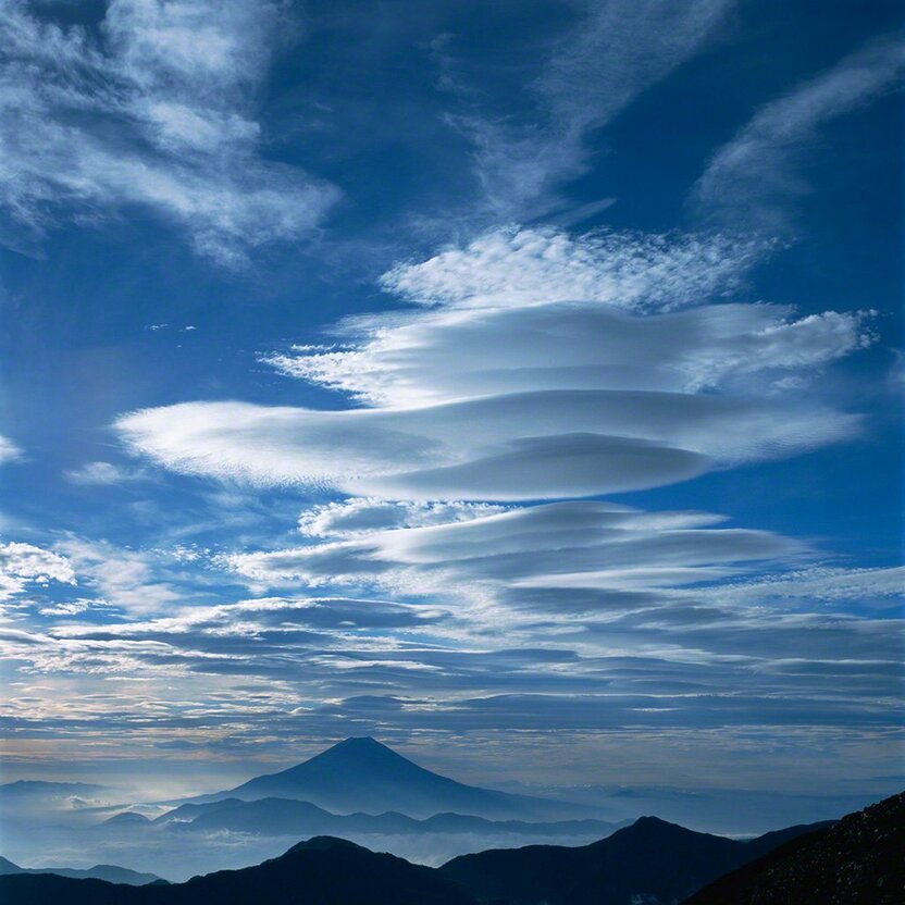 Clouds above Mount Fuji (June)