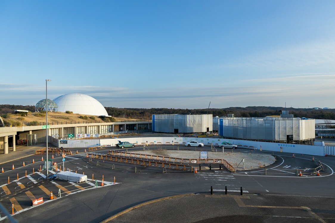 ジブリパークの工事が着々と進んでいる愛・地球博記念公園