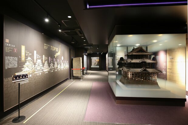Panels, models, and historical documents recounting the castle’s history are displayed inside the central keep.