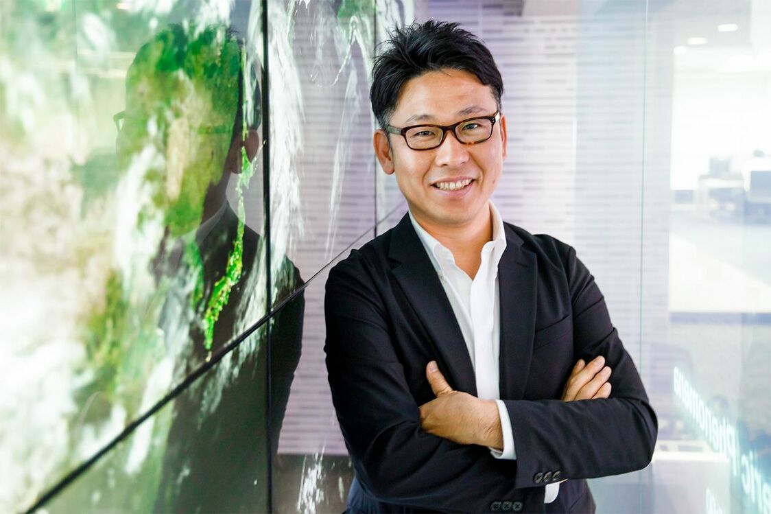 Asada Kazuo, de la empresa de información meteorológica Weathernews. (Fotografía: Imamura Takuma)