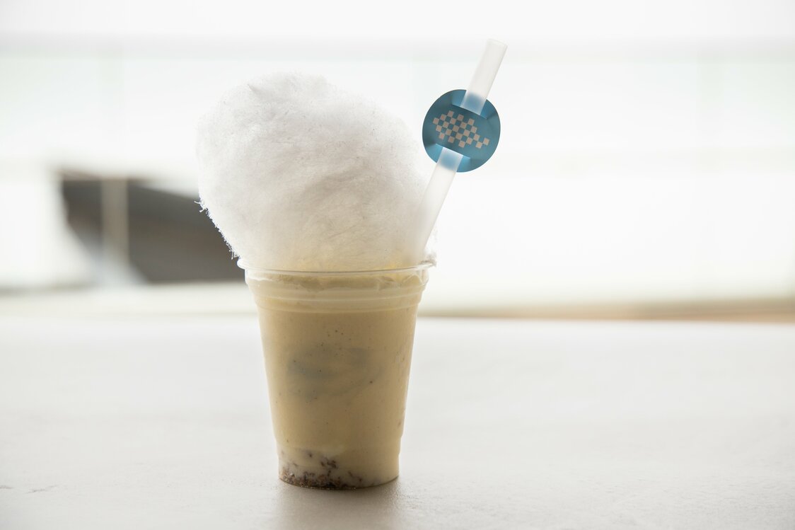 Nuvell, un batido con sabor a plátano, es otro producto digno de Instagram.