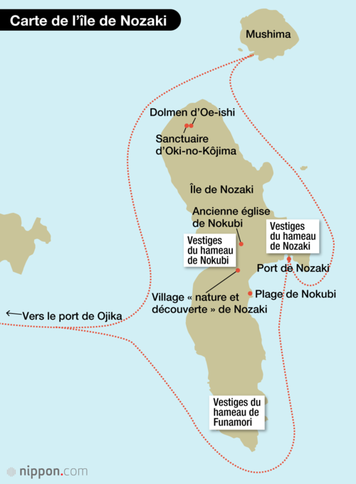 Carte de l’île de Nozaki