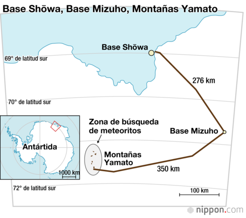 Base Shōwa, Base Mizuho, Montañas Yamato