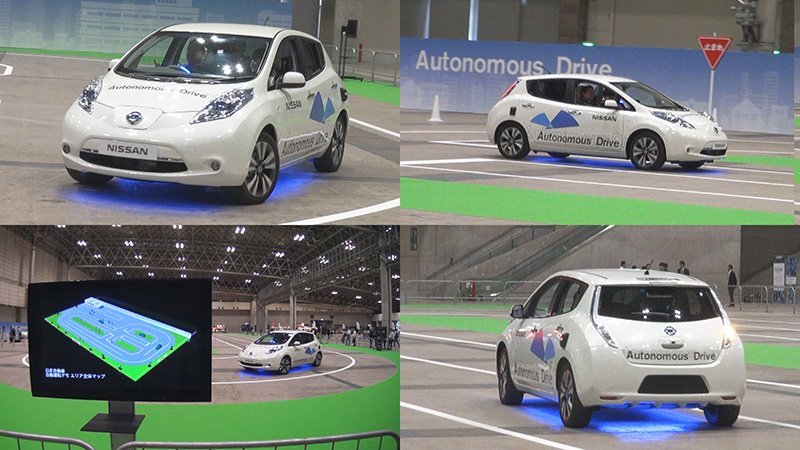 日産の自動運転技術のデモンストレーション