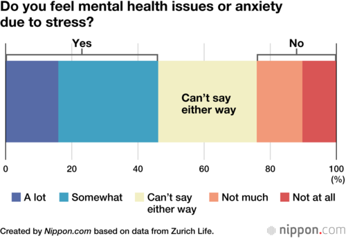 Do you feel mental health issues or anxiety due to stress?
