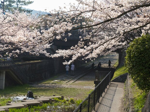 南禅寺前交差点近くにあるインクラインへの入り口