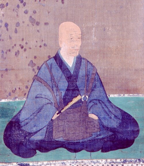 宗祇坐像（山口県立山口博物館蔵）