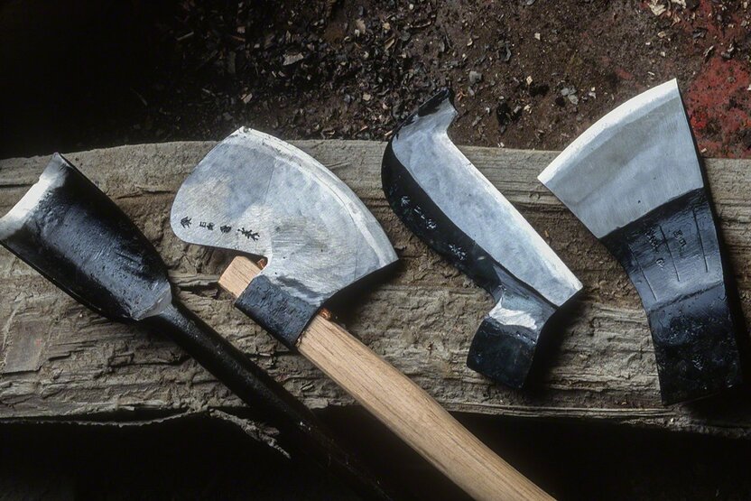 Forestry tools produced at the Yamamoto Kajiseisakusho workshop in Hyūga, Miyazaki Prefecture.