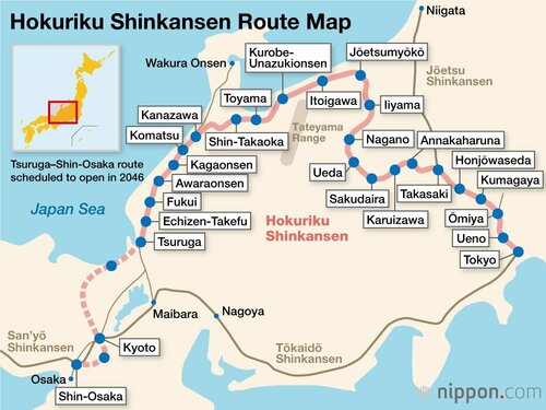 Hokuriku Shinkansen Route Map