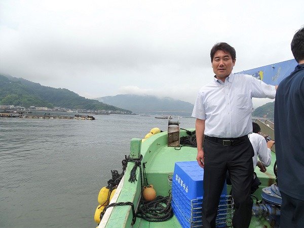 「宇和島計畫」社長木和田權一，是蜜柑魚養殖的重要推手（筆者攝影）