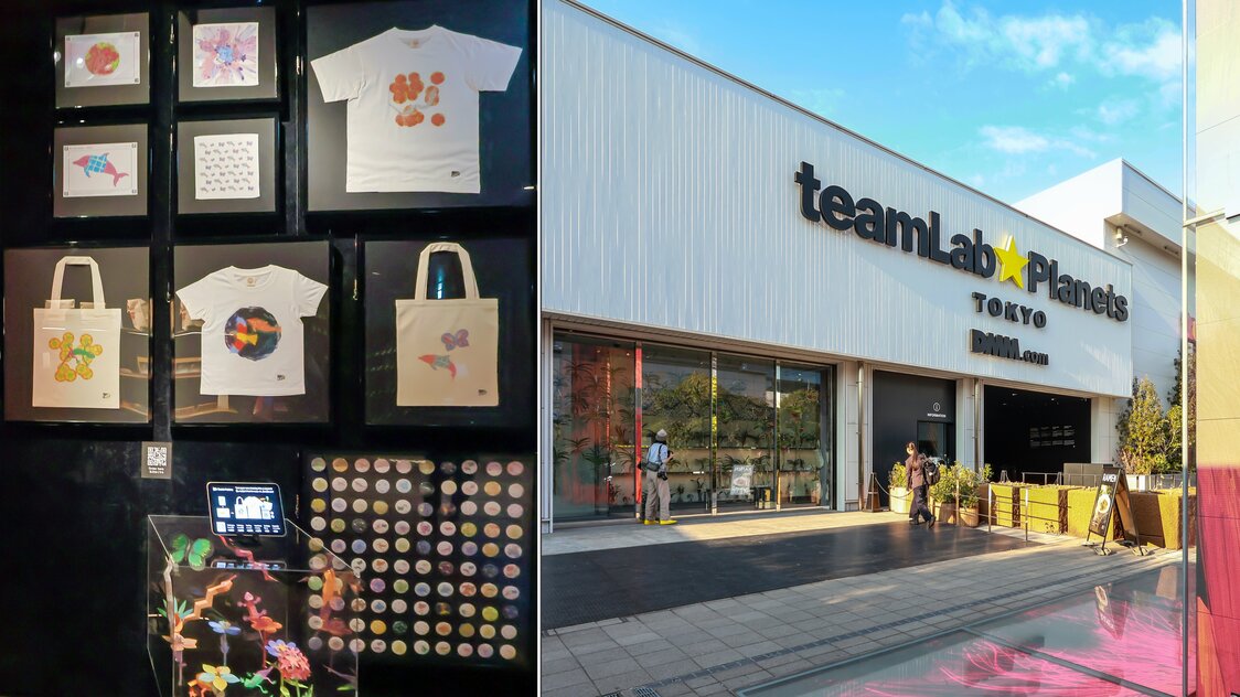 A la izquierda, el taller Sketch Factory, donde los dibujos de los visitantes se convierten en artículos originales; a la derecha, la tienda nueva de orquídeas que se han expuesto en el área ajardinada.
