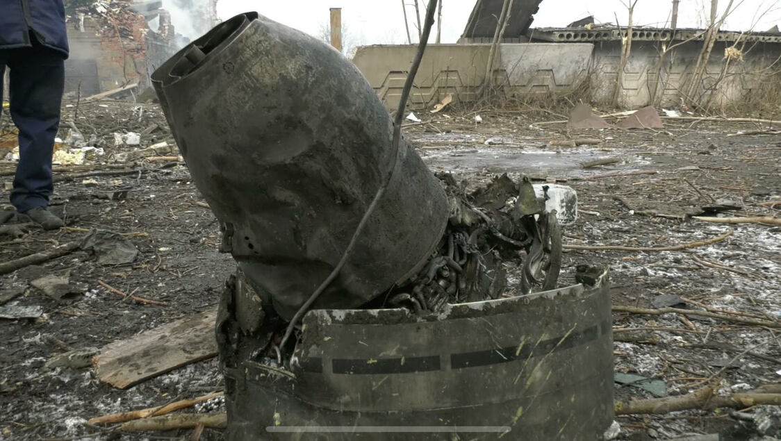 2022年3月11日のロシア軍からの攻撃で様変わりしたドニプロの街（ドニプロ市提供）