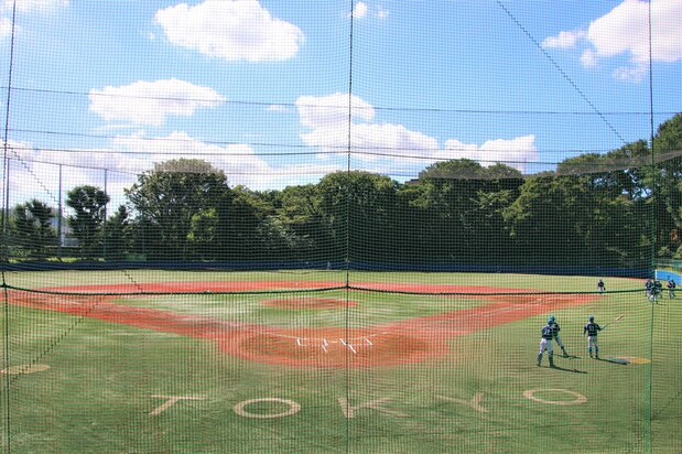 秀才たちが忙しい授業の合間を縫って野球に打ち込む「東大球場」。文京区の農学部キャンパス敷地内にあり、人工芝は神宮球場と同じものが採用されている 写真提供:東大野球部