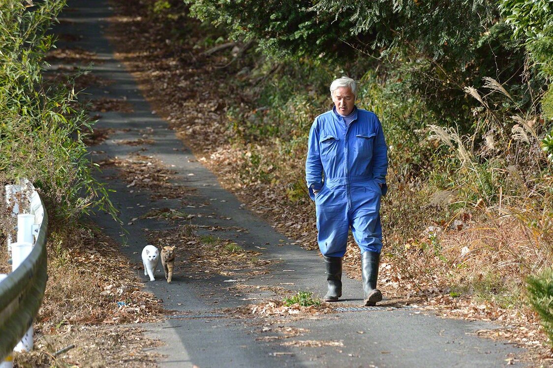 It’s a cold winter morning, but that’s no reason not to go for the daily walk.