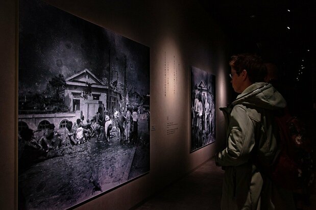 Zona en la que se exponen las famosas fotografías tomadas por Shigematsu Yoshito. (Fotografía: Dōune Hiroko)