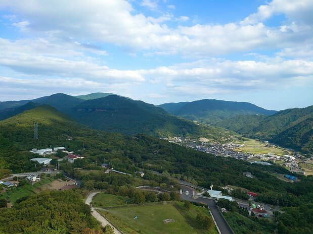 从释迦殿展望窗眺望岛内风光