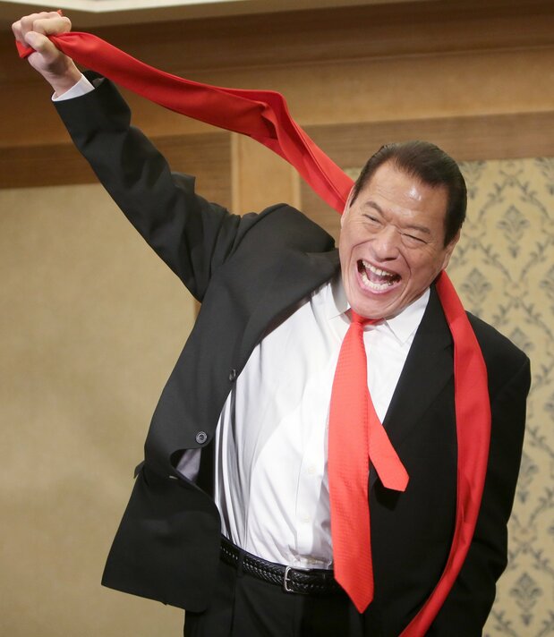Antonio Inoki in July 2014. (© Jiji)