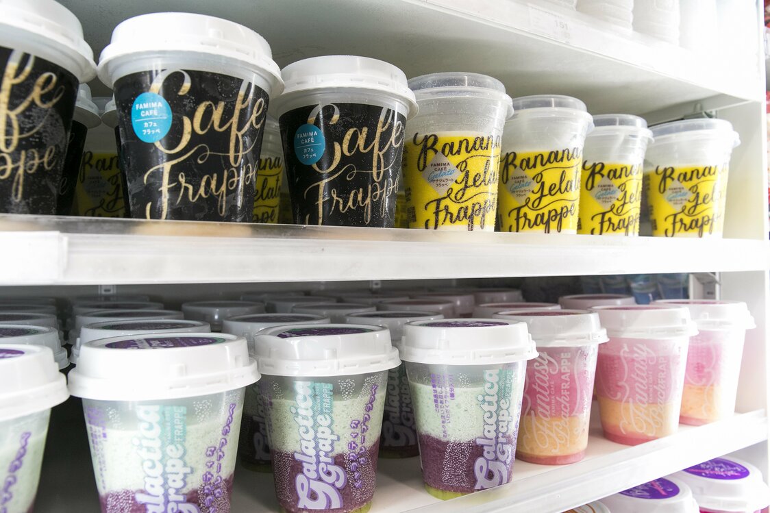 FamilyMart boasts a variety of specialty frappes.