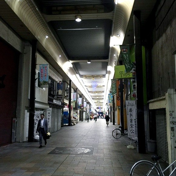 Une rue commerçante à Wakayama, dans la préfecture du même nom. Là également, un grand nombre de magasins sont fermés (photo avec l’aimable autorisation de l’auteur)