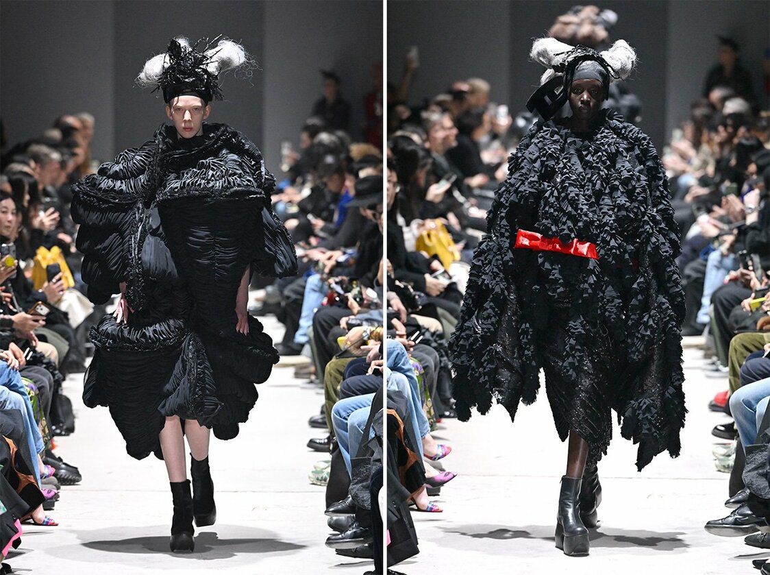 「黒の衝撃」から約半世紀、2026―27年秋冬コレクションでは、「究極の黒（Ultimately Black）」に挑んだ（撮影：大原広和）