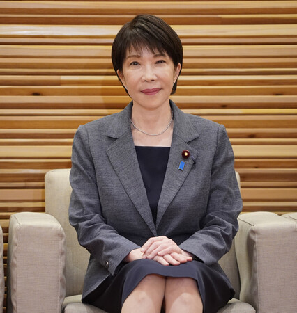 日本首相高市早苗6日出席內閣會議。攝於東京首相官邸