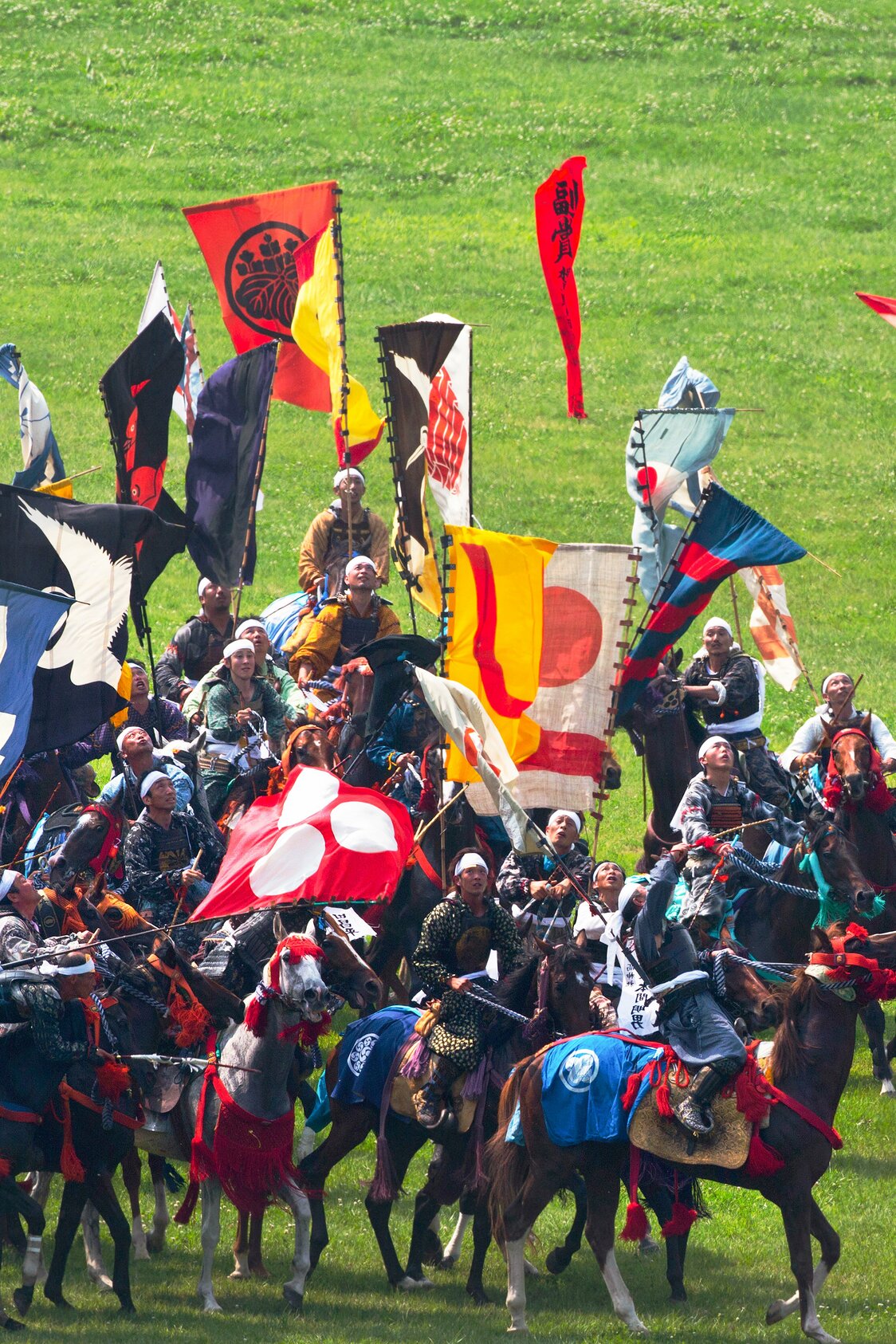 La encarnizada batalla por la bandera sagrada. El ganador galopa triunfal hasta el campamento base en la cima del monte.