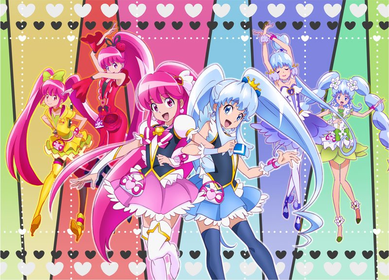 Happiness Charge Pretty Cure, undécima obra de la serie Pretty Cure, que en 2014 cumplió una década. En la actualidad se emite la decimosegunda, Go! Princess Pretty Cure. ©ABC/Toei