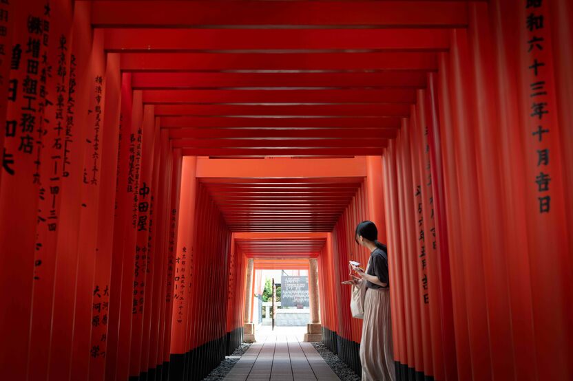穴守稲荷神社の「千本鳥居」=初沢亜利撮影
