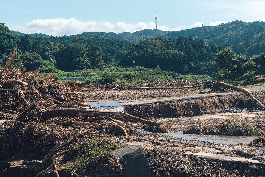 Des précipitations record ont frappé Noto alors que les efforts de reconstruction commençaient à peine. Seize personnes ont été tuées et 1 368 maisons ont été endommagées. (Commune de Wajima, le 27 septembre 2024)