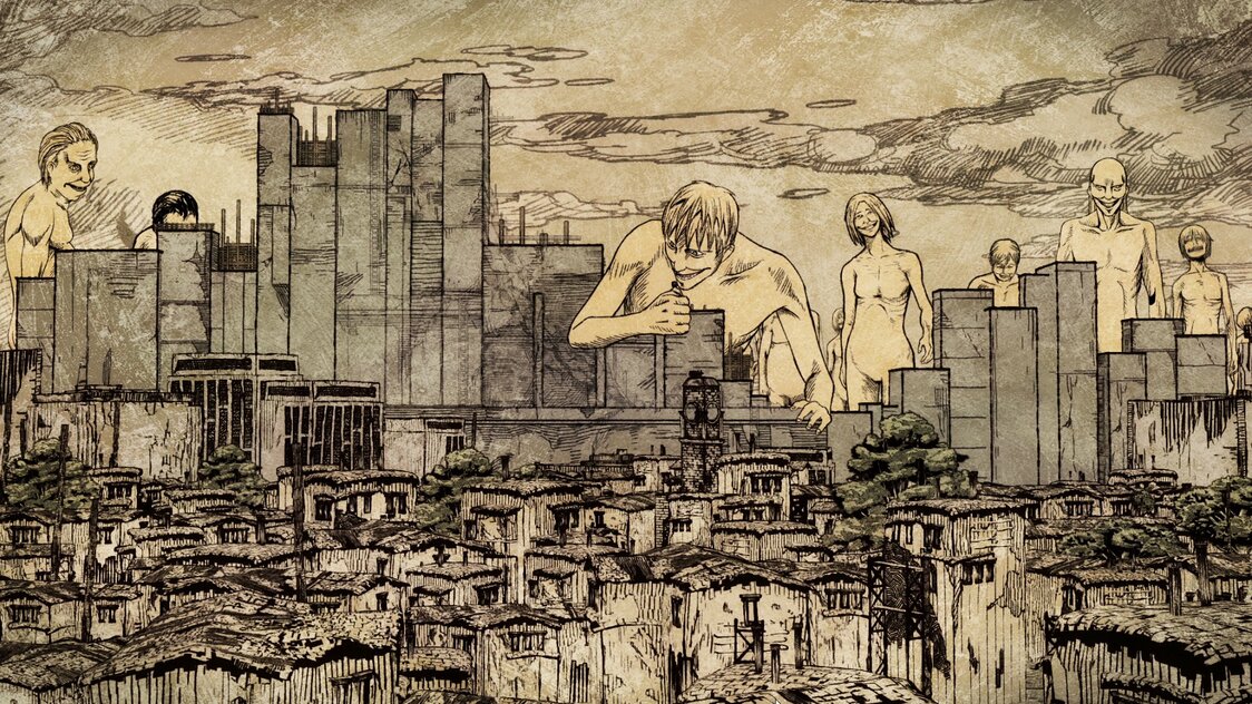 Image de l’anime L’Attaque des Titans sorti en 2015, sur lequel a participé Itoso Kenji (© film L’Attaque des Titans © Isayama Hajime/ Kôdansha)