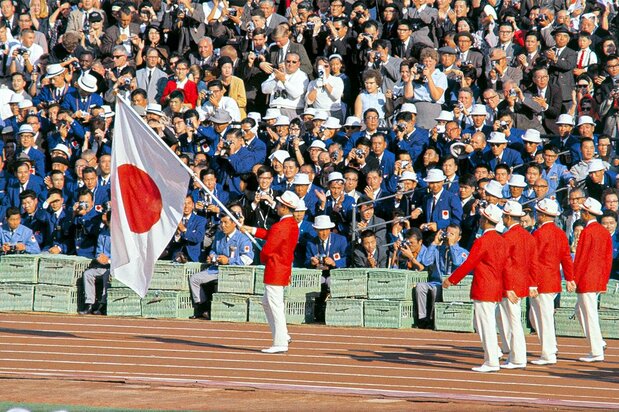 La cérémonie d’ouverture des Jeux olympiques de Tokyo le 10 octobre 1964. (© Jiji)